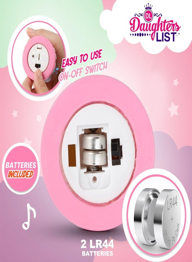 DAUGHTERS LIST كرة ثلجية صغيرة غير قابلة للكسر على شكل وحيد القرن - كرة بلاستيكية مطلية يدويًا مع أضواء، زينة لامعة براقة، فكرة هدية رائعة لأعياد الميلاد والكريسماس، صغيرة جدًا للأطفال الصغار - Image 2